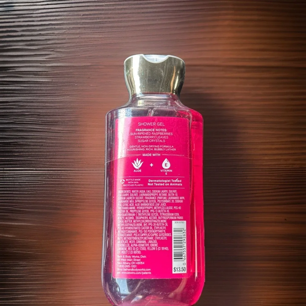 Bath & and Body Works Sun-Ripened Raspberry Shower Gel Body Wash 10oz Sealed New
